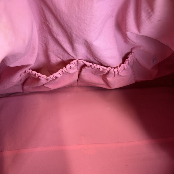 Lilly Pulitzer Sunflower Soleil Duffle Bag With Leather Strap Pink Green 20"x10" - Picture 7 of 13